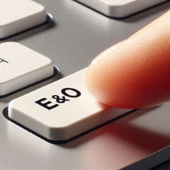 Closeup of keyboard with E&O key.  Errors and Omissions Insurance for Annuities and Mutual Funds Reps is easy
