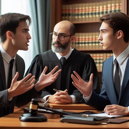 Conference in judge's chambers. Auditors need quality Errors and Omissions Insurance.