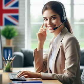 Friendly and helpful customer support agent awaits a call.  Get your affordable Errors and Omissions Insurance